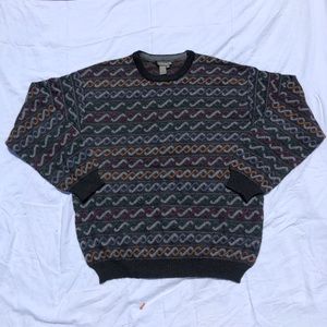 Vintage Patterned Grandpa Sweater